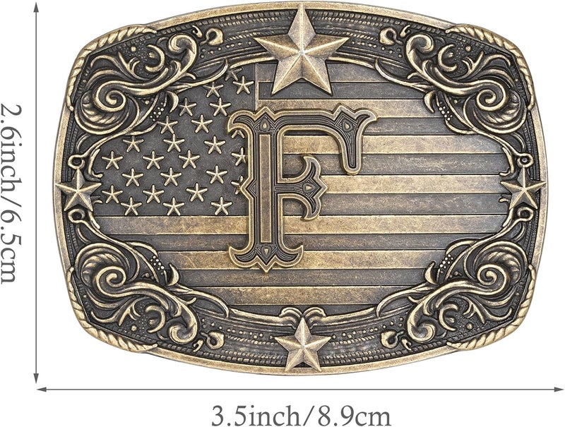 Flipslo Store Western Belt Buckle for Men Women Initial Letter A to Z Cowboy Belt Buckle Texas Buckle hebillas vaqueras para hombre - Image 2